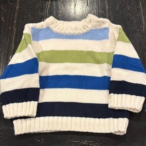 The Children's Place Blue and Cream Knit Sweater